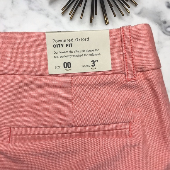 NWT J.Crew Factory Powdered Oxford City Fit Shorts - Picture 3 of 7
